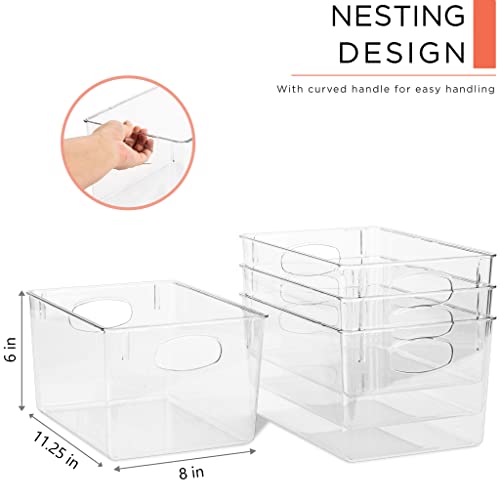 Sorbus Clear Fridge Organizer Bins