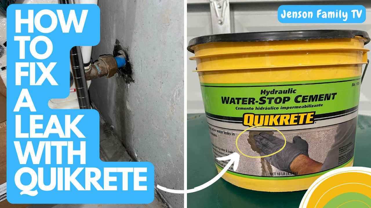 Load video: How to fix a leak in concrete with Quikrete...