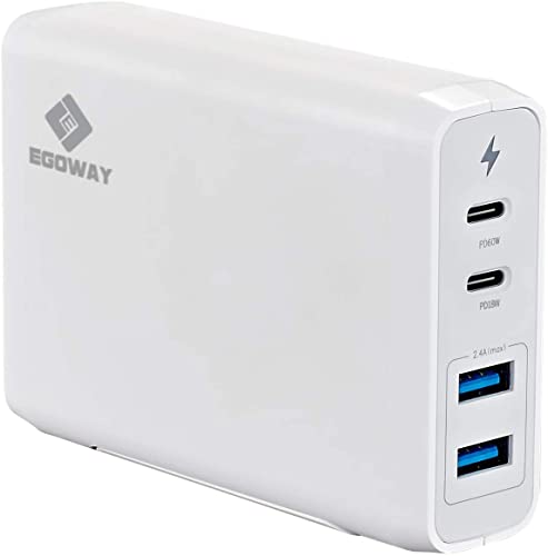 USB C Wall Charger, 4-Port Charger with 60W & 18W ports