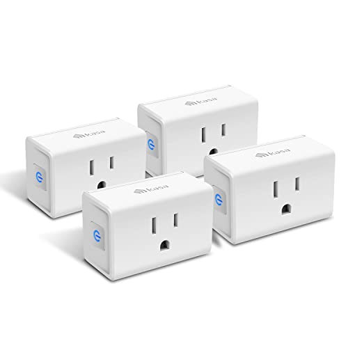 Kasa Smart Plug Mini 15A, Smart Home Wi-Fi Outlet Works with Alexa, Google Home & IFTTT, No Hub Required, UL Certified, 2.4G WiFi Only, 4-Pack(EP10P4) , White