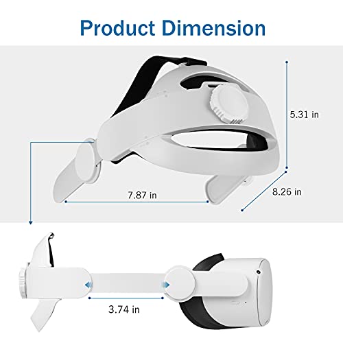 Kuject Design Adjustable Head Strap for Meta Quest 2/Oculus VR