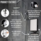 ToiletTree Products Deluxe Fogless Shower Shaving Mirror with Squeegee